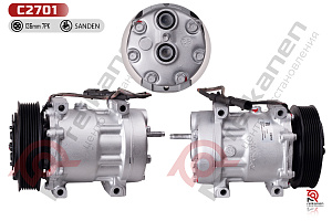 Компрессор кондиционера восстановленный ДАФ CF85/XF105 (DAF) 01-13 (24V)