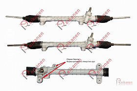 Рейка рулевая восстановленная Тойота Королла 120 (TOYOTA COROLLA E12) 02-06 (16мм, Европа)