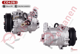 Компрессор кондиционера восстановленный Опель Астра (OPEL ASTRA) G / Корса (CORSA) C 1,0/1.2 97-09